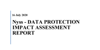 Nyss data impact assessment