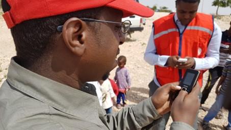 A volunteer supports CBS in Somaliland