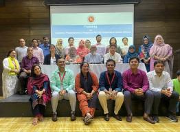 Bangladesh Red Crescent helps train Rapid Response Team staff in epidemic preparedness in April 2025.