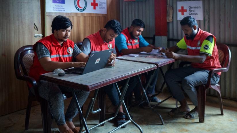 Bangladesh Red Crescent Society team